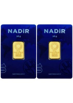 20 Gram (10 +10 ) Külçe Gram Altın IAR 24 Ayar - 2